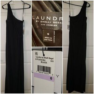 Brand new never worn, Black one shoulder Laundry formal dress size 6
